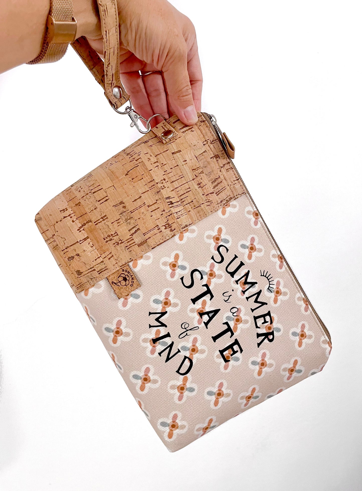 SUMMER POCHETTE GEOMETRICA BEIGE