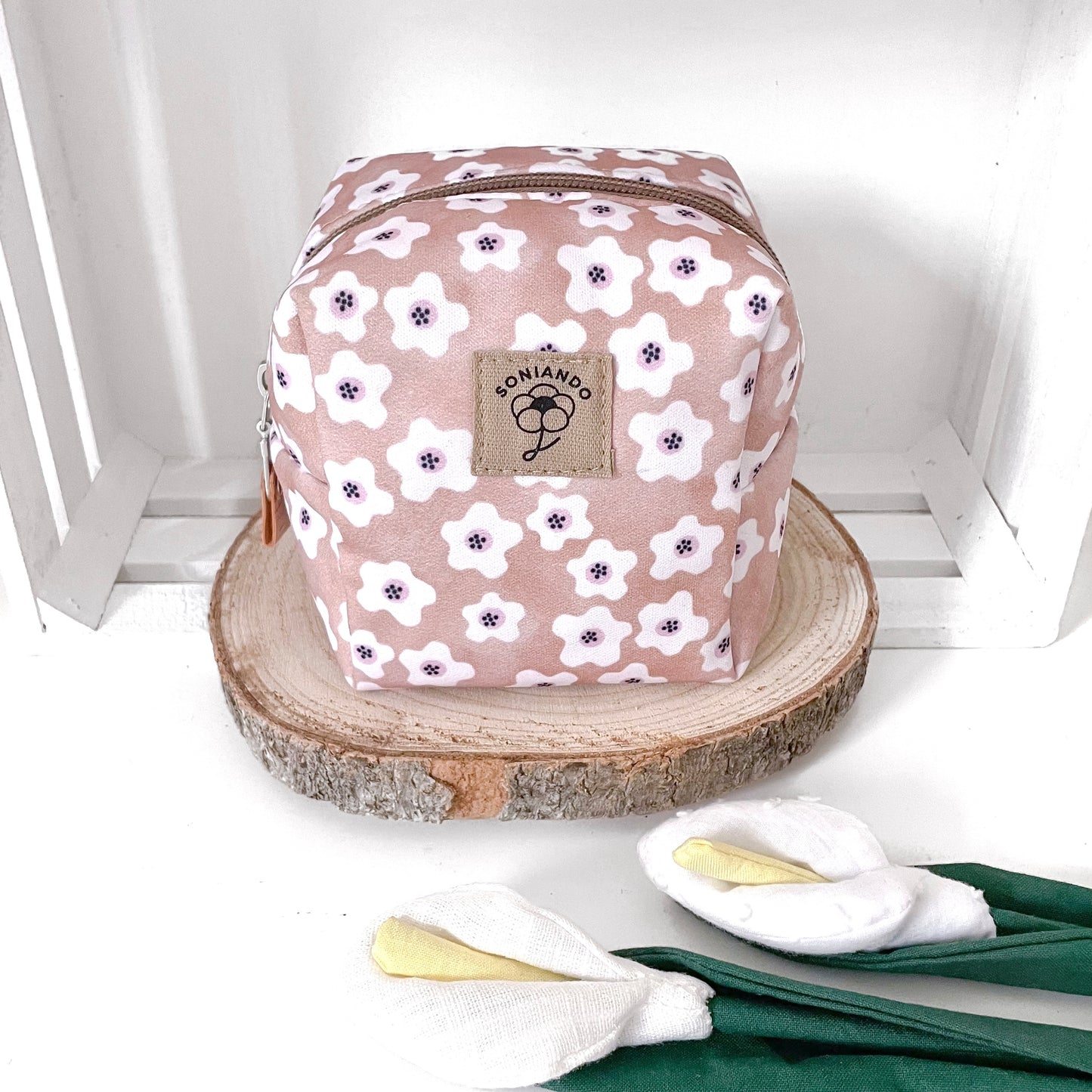 ASTUCCIO CUBO FIORI BEIGE