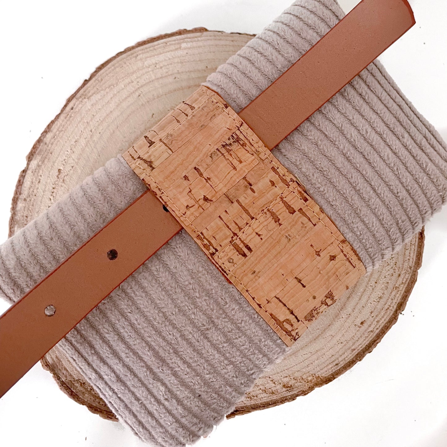 PORTAFOGLIO CINTURA VELLUTO BEIGE