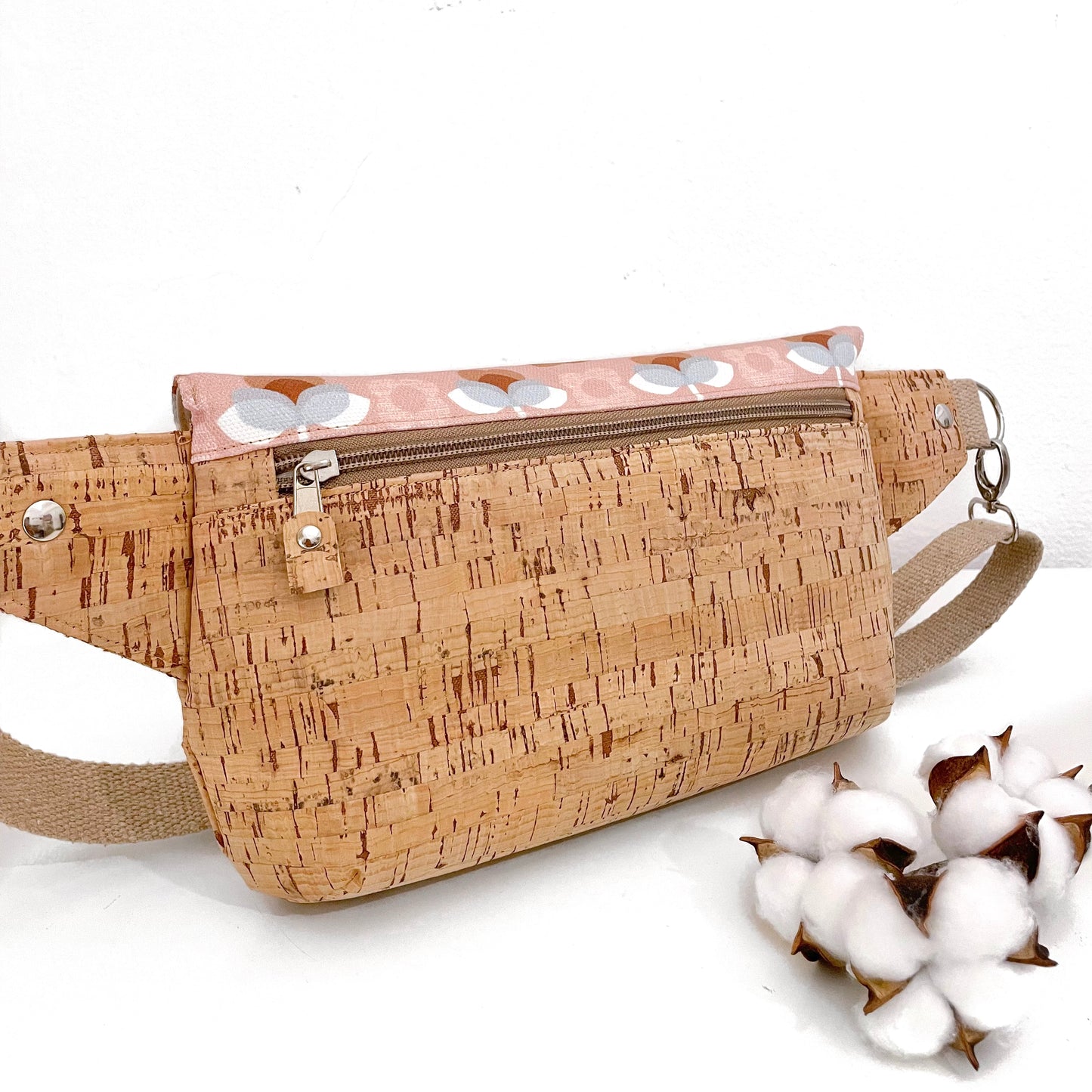 BORSA MARSUPIO CLOE FIORI RETRÓ ROSA