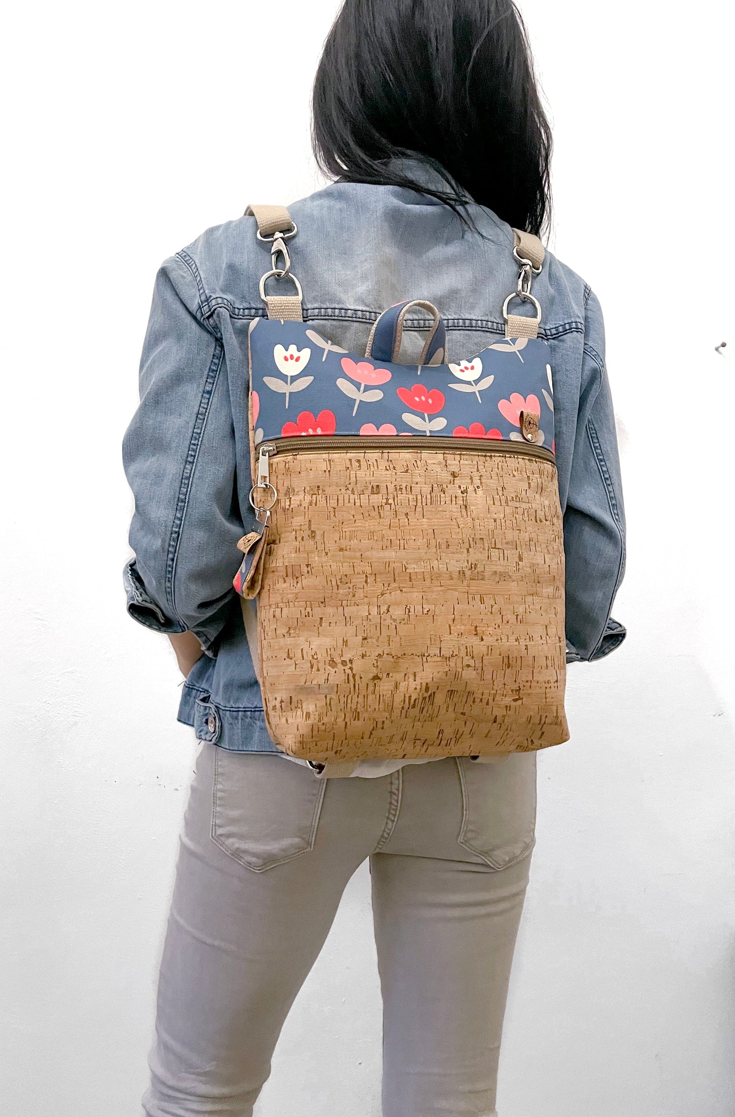 BORSA ZAINO ELIOS TULIPANI BLU