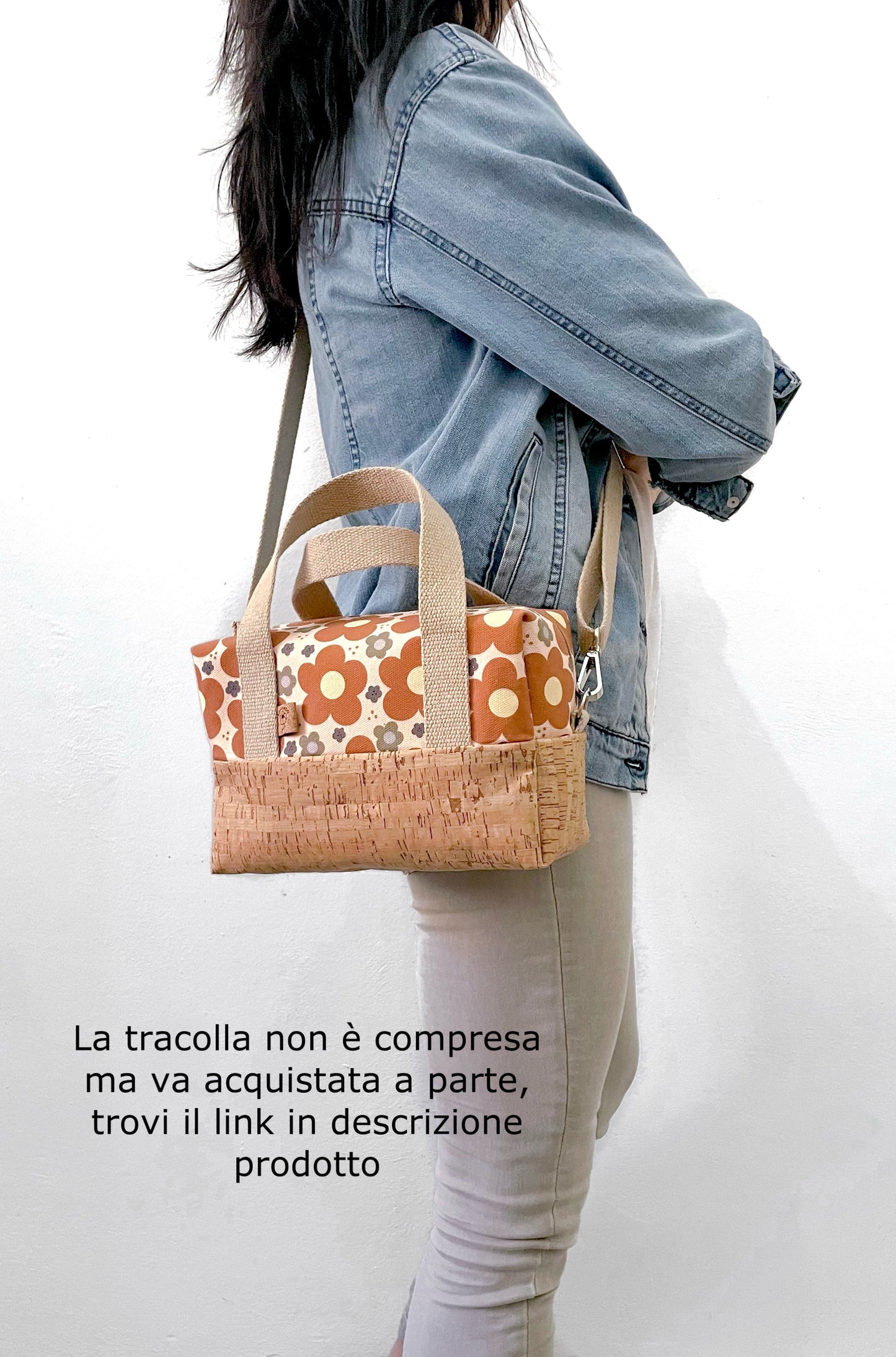 BORSA BEAUTY FLORA FIORI MARRONI