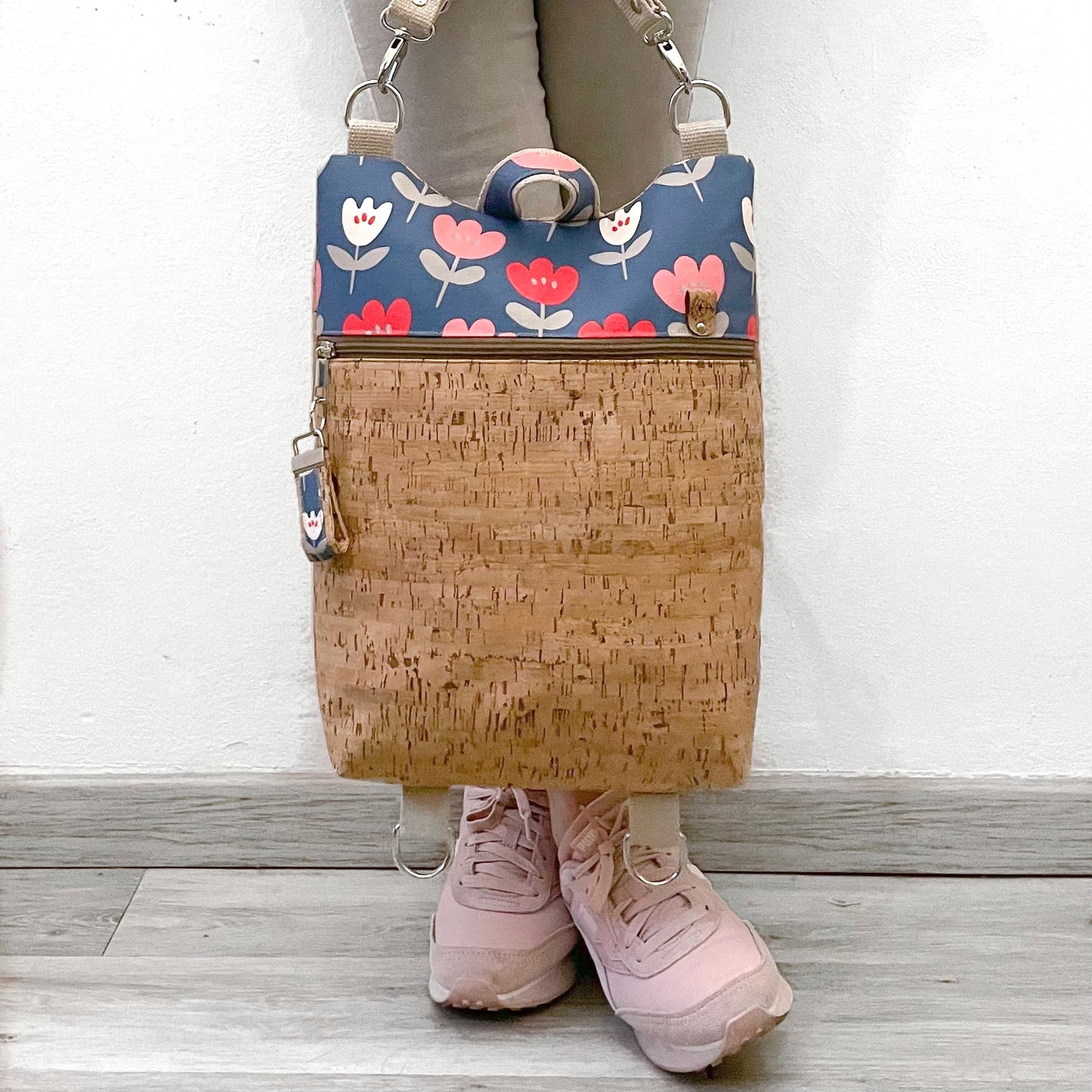 BORSA ZAINO ELIOS TULIPANI BLU