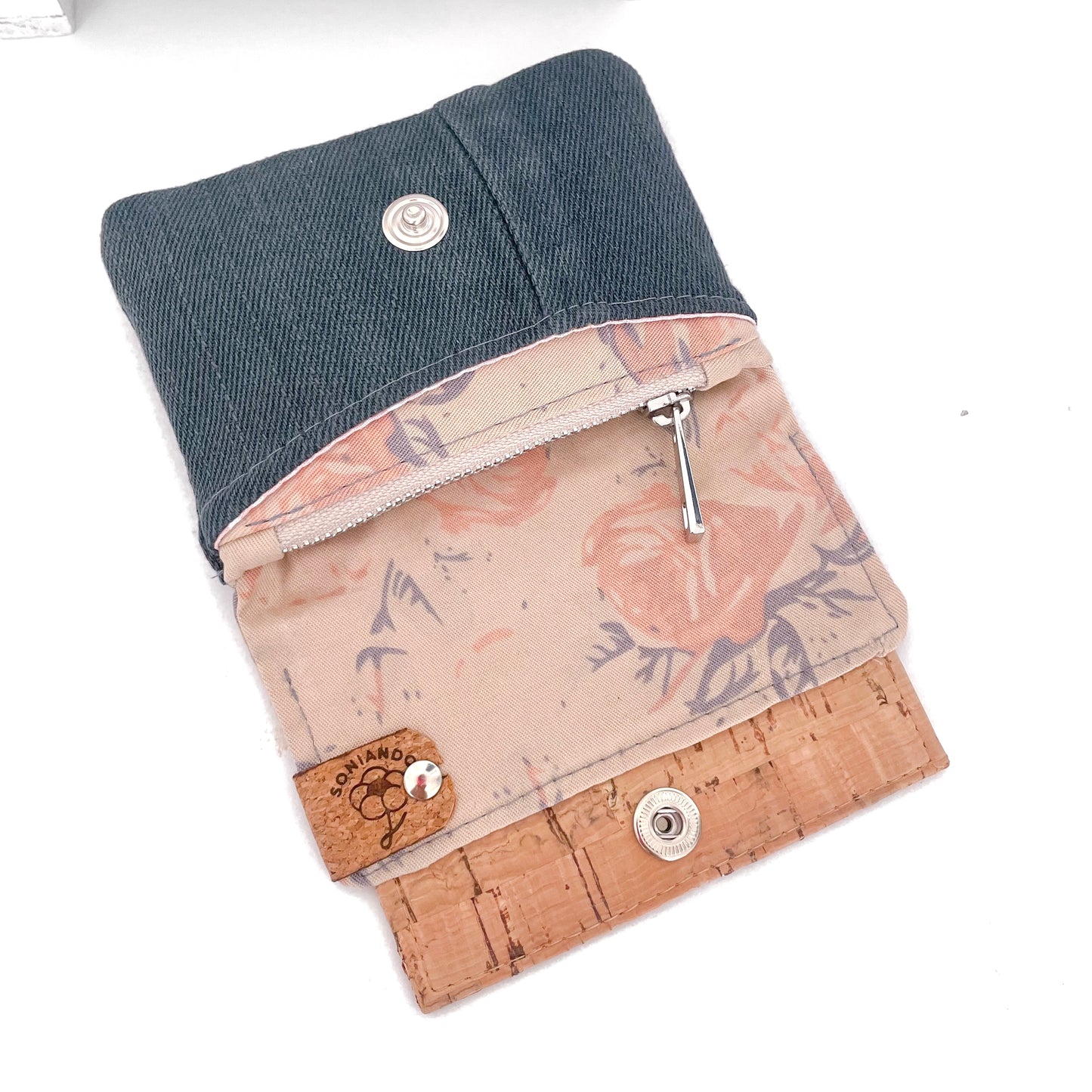 PORTAFOGLIO EVA MINI DENIM BLU