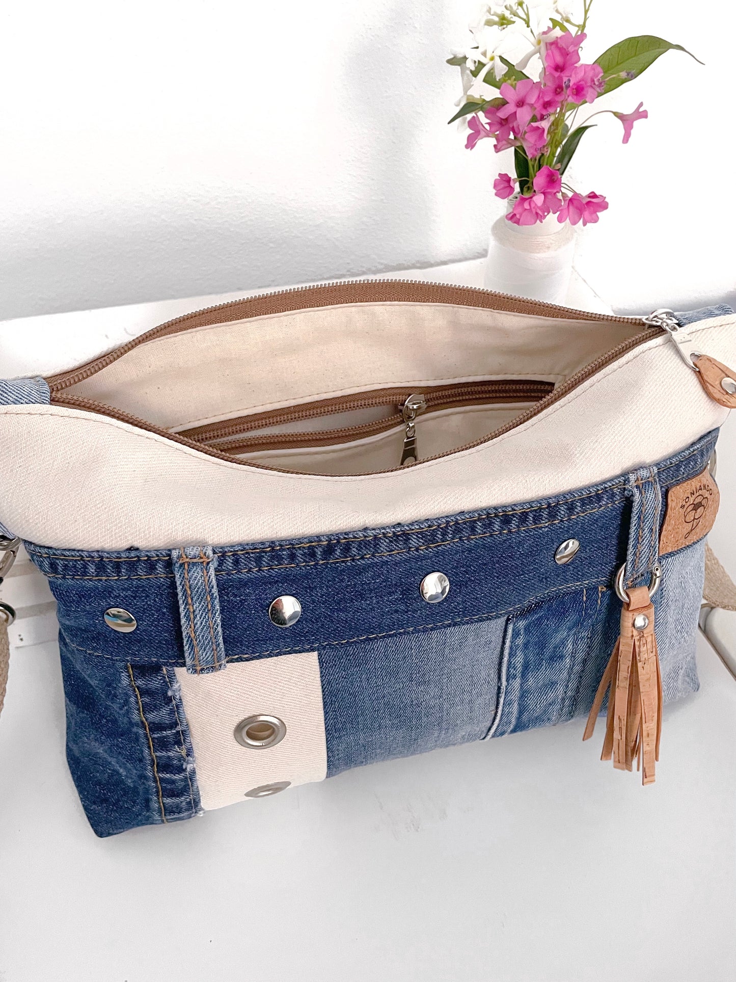 BORSA JEANS STRIP