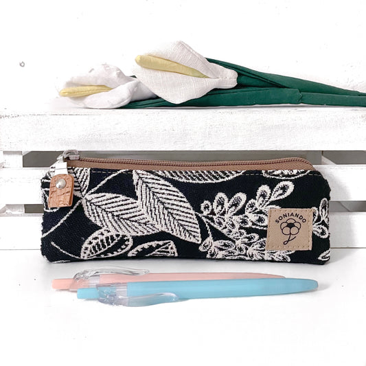 ASTUCCIO SMALL NERO FOGLIE