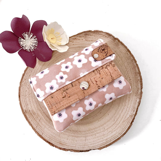 PORTAFOGLIO EVA MINI FIORI BEIGE