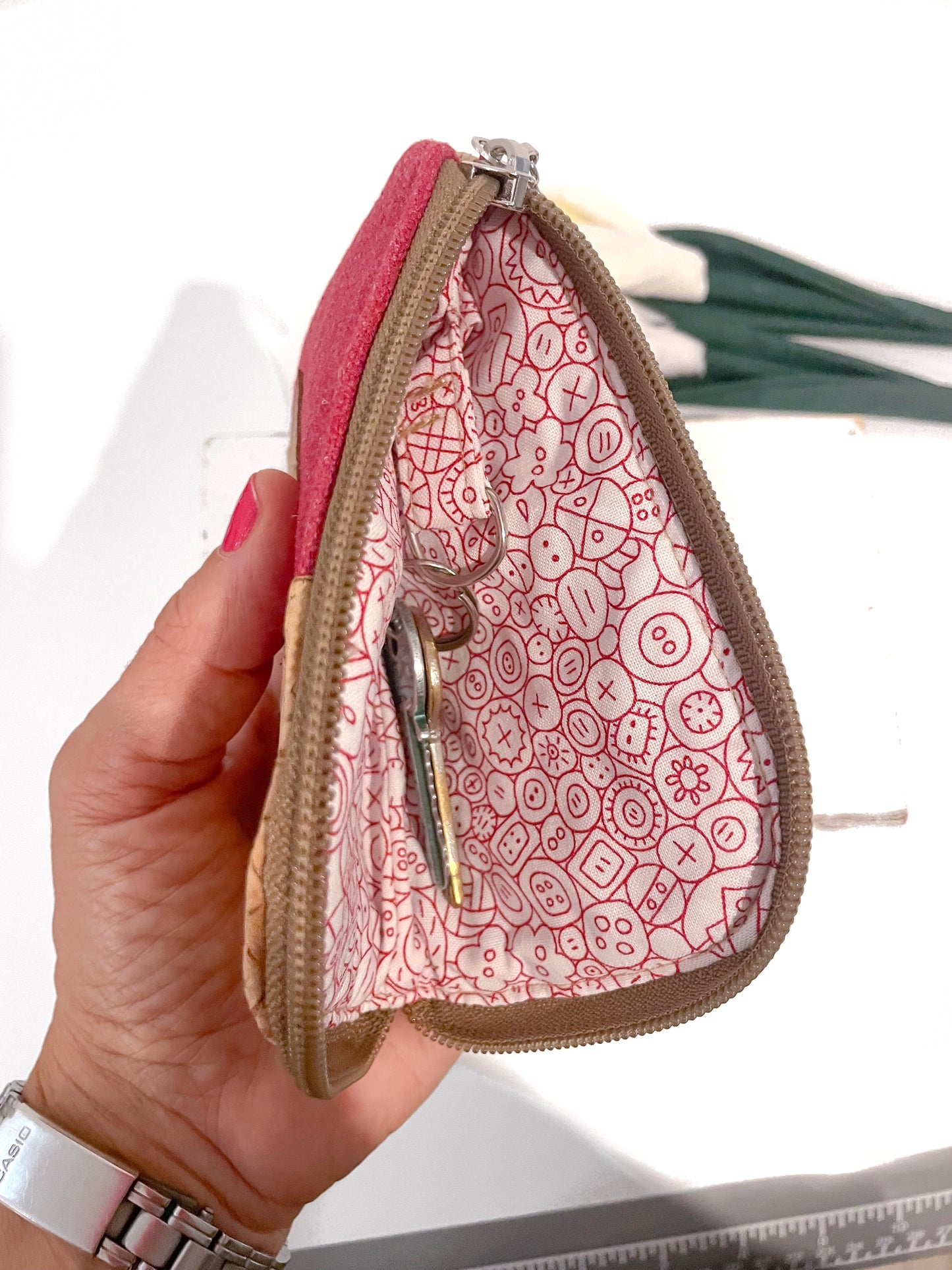ASTUCCIO PORTACHIAVI ROSSO
