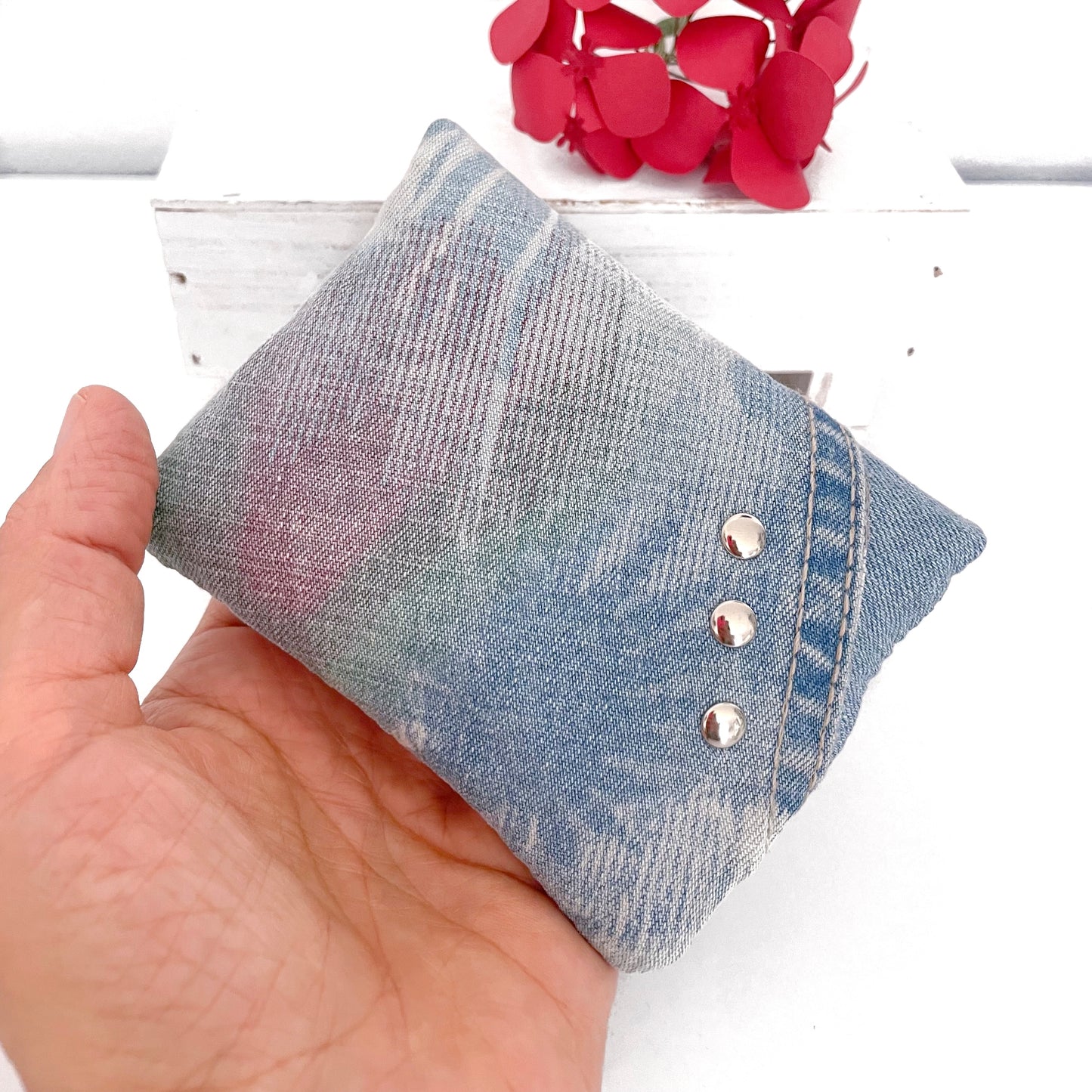 PORTAFOGLIO EVA MINI DENIM AZZURRO