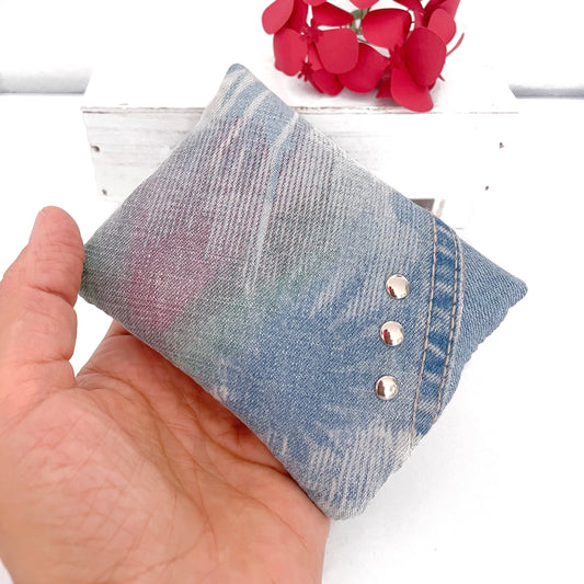 PORTAFOGLIO EVA MINI DENIM AZZURRO