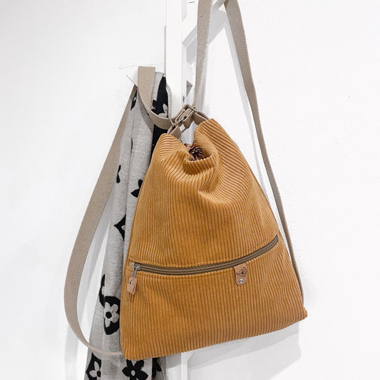 SACCA ZAINO/BORSA SENAPE