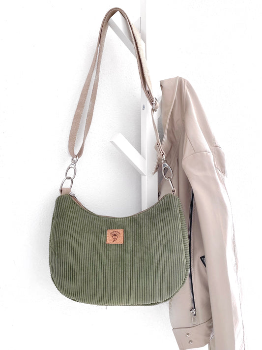 BORSA MEZZALUNA VERDE
