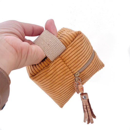 ASTUCCIO CUBO VELLUTO SENAPE