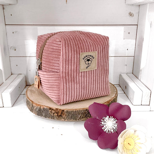 ASTUCCIO CUBO VELLUTO ROSA