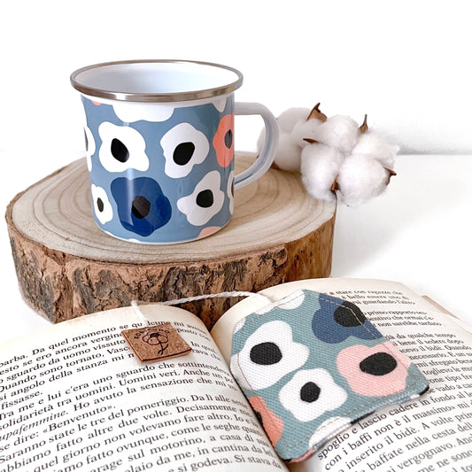 BOX TAZZA + SEGNALIBRO FIORI BASE MENTA
