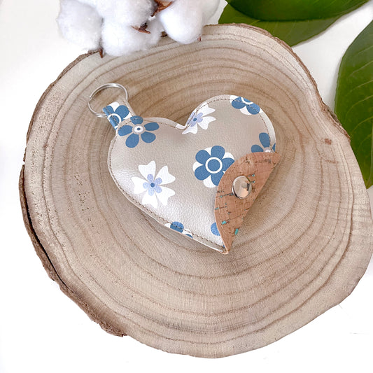 PORTAMONETE FIORI BLU