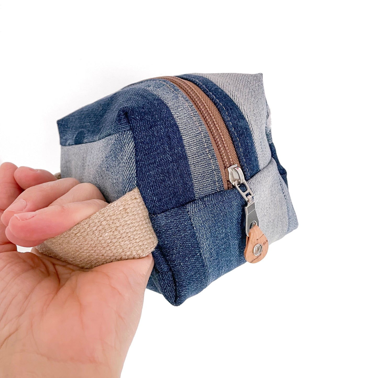 ASTUCCIO CUBO JEANS STRIPE