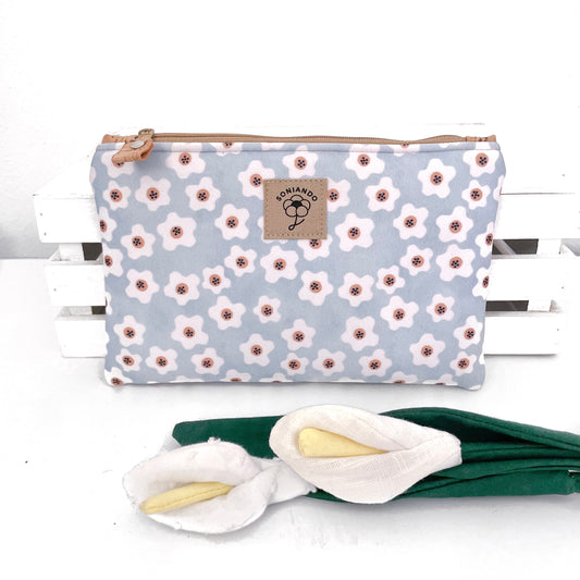 ASTUCCIO FLUFFY FIORI AZZURRO