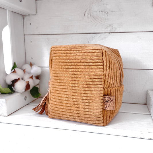 ASTUCCIO CUBO VELLUTO SENAPE