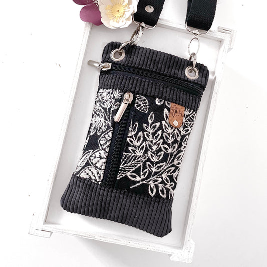 BORSA PORTA CELLULARE NERA FANTASIA