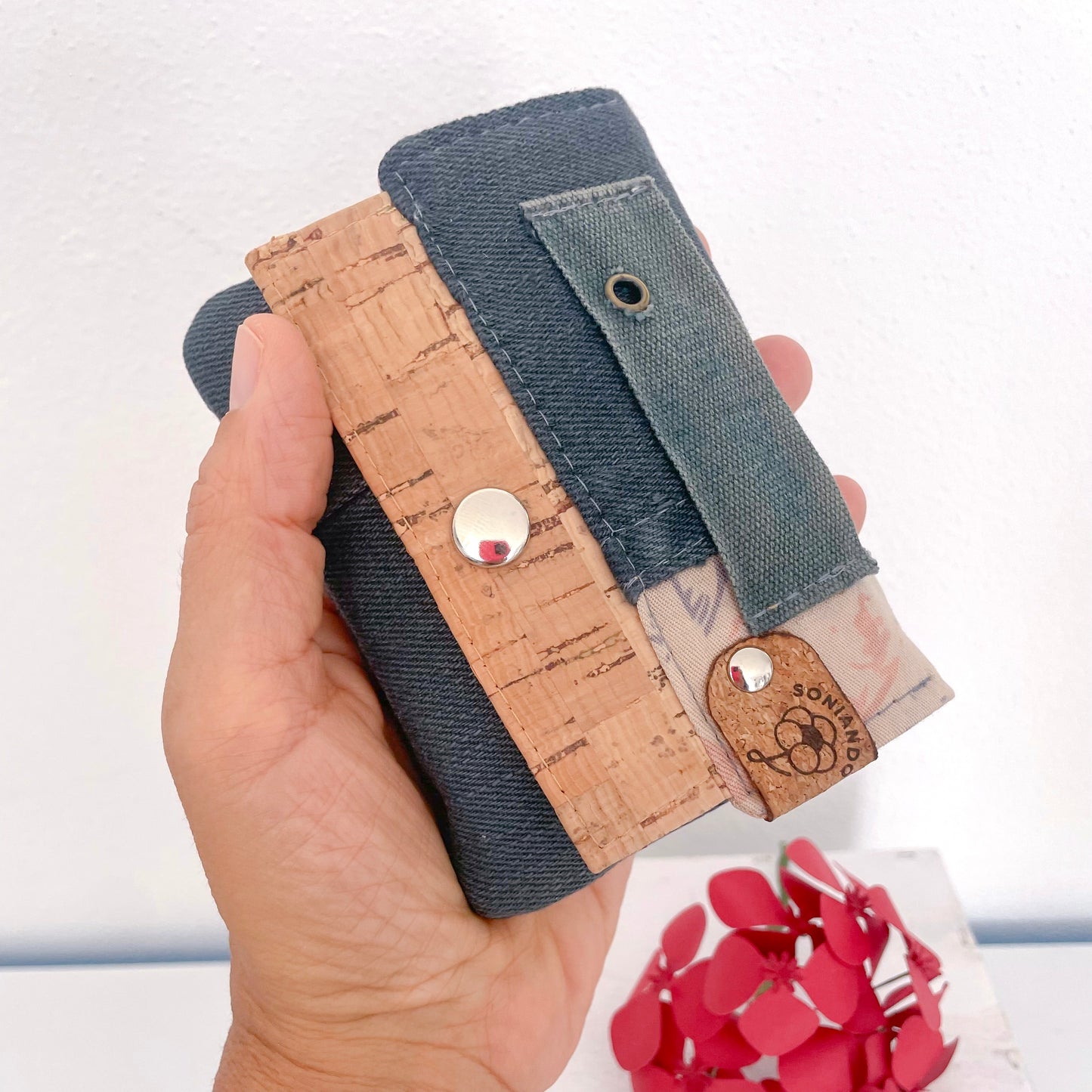 PORTAFOGLIO EVA MINI DENIM BLU