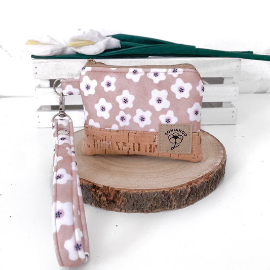 MINI POCHETTE FIORI BEIGE