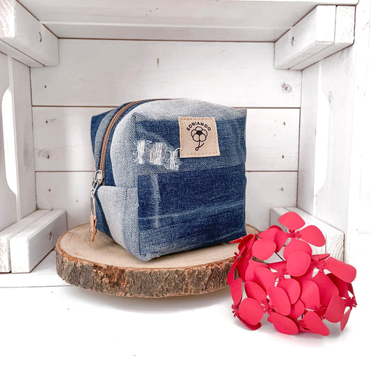 ASTUCCIO CUBO JEANS STRIPE