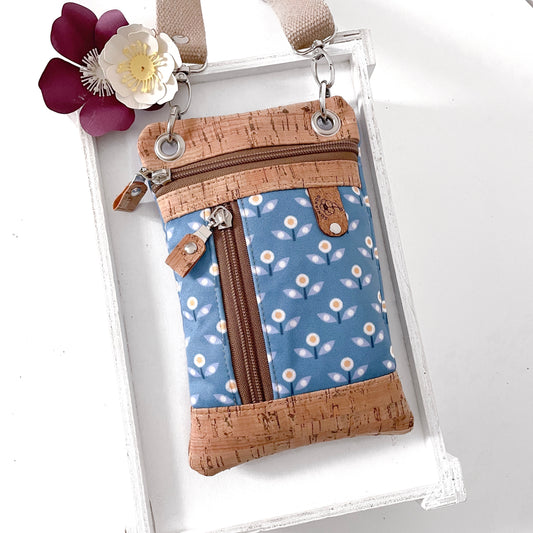 BORSA PORTA CELLULARE BLU