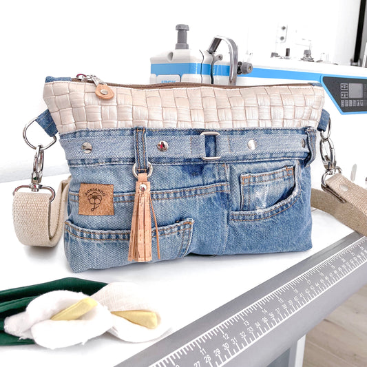 BORSA JEANS FIBBIA
