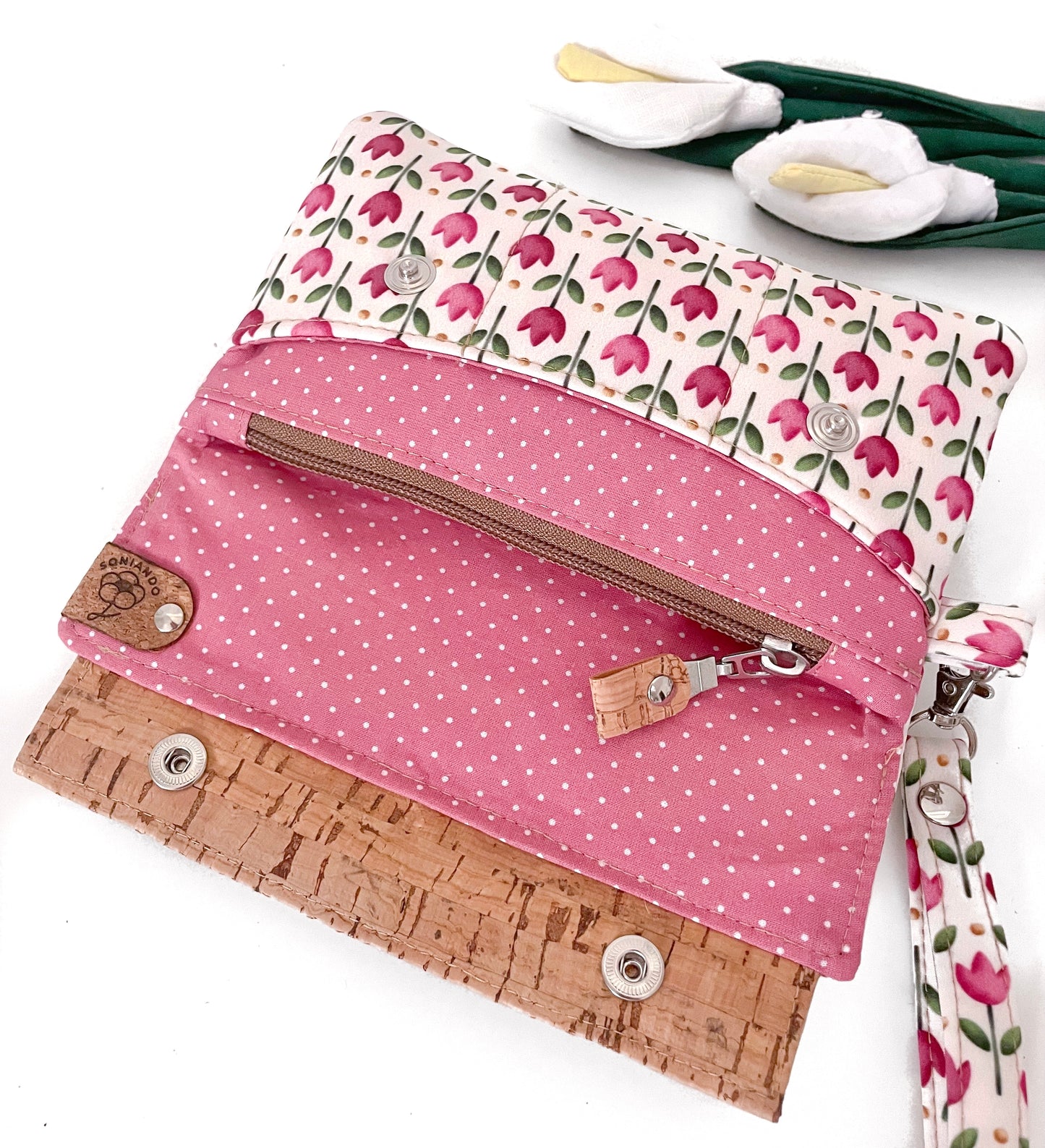 PORTAFOGLIO EVA TULIPANI ROSA