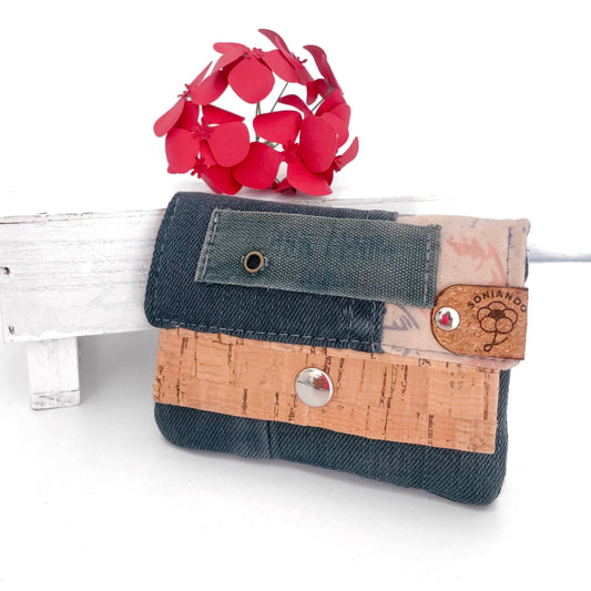 PORTAFOGLIO EVA MINI DENIM BLU