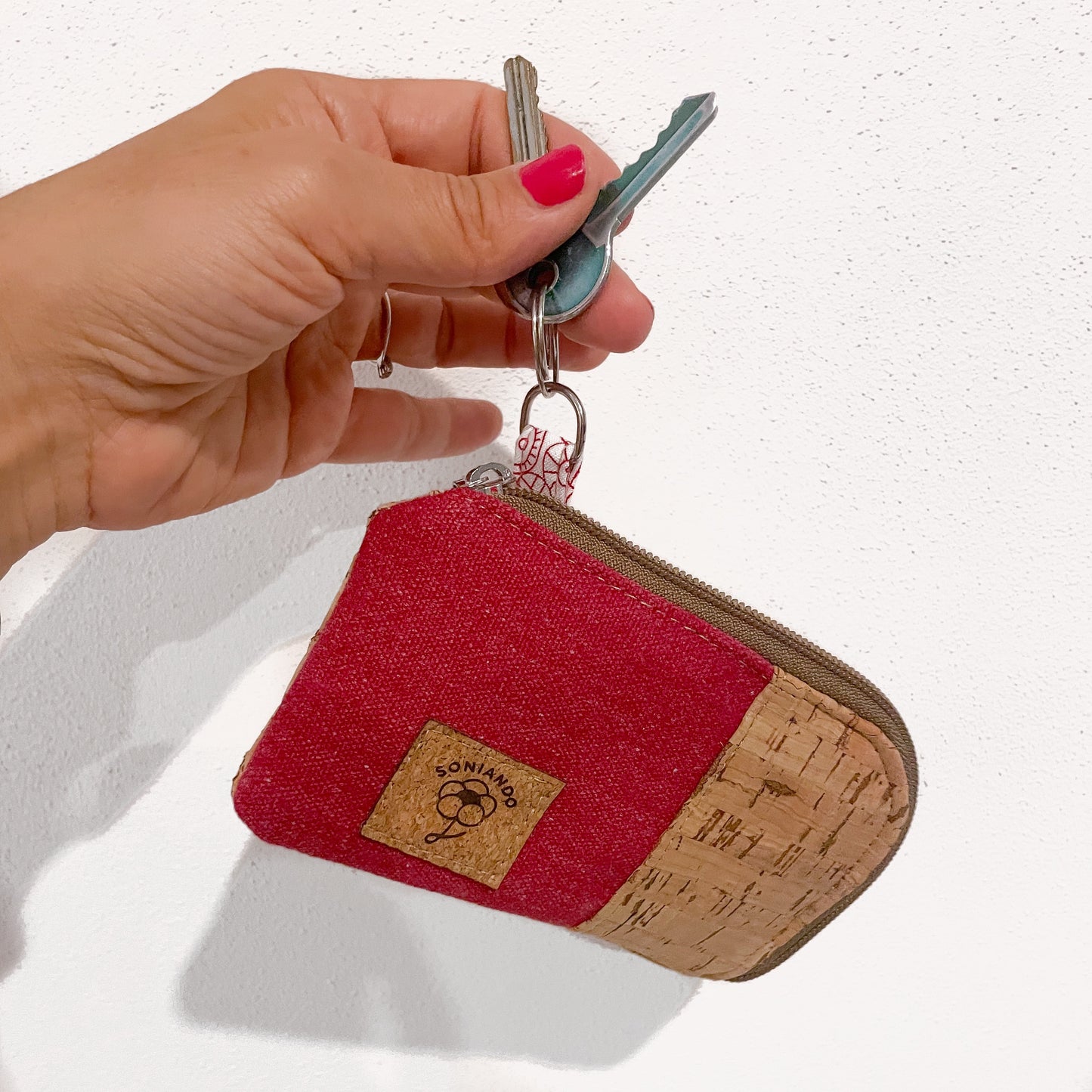 ASTUCCIO PORTACHIAVI ROSSO