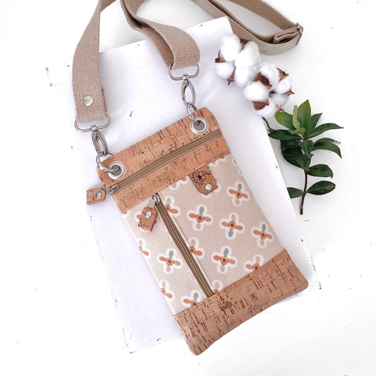BORSA PORTA CELLULARE BEIGE