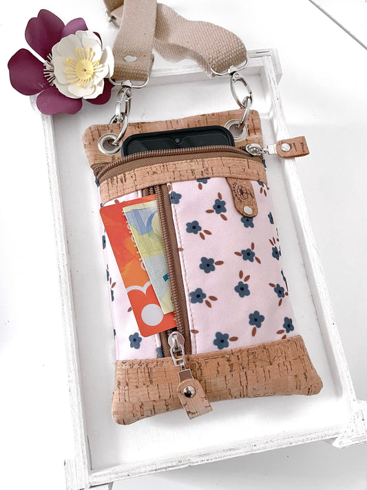 BORSA PORTA CELLULARE FIORI