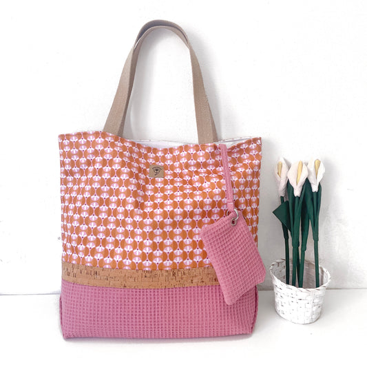 BORSA MARE ROSA NOCCIOLA