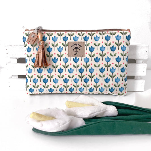 ASTUCCIO FLUFFY TULIPANI BLU