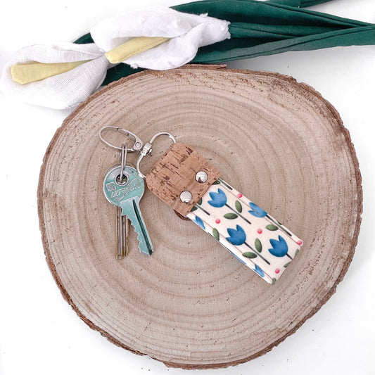 PORTACHIAVI TULIPANI BLU