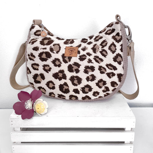BORSA MEZZALUNA ANIMALIER