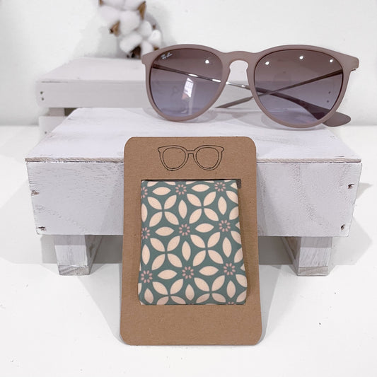 PANNO PULIZIA OCCHIALI VERDE MALVA