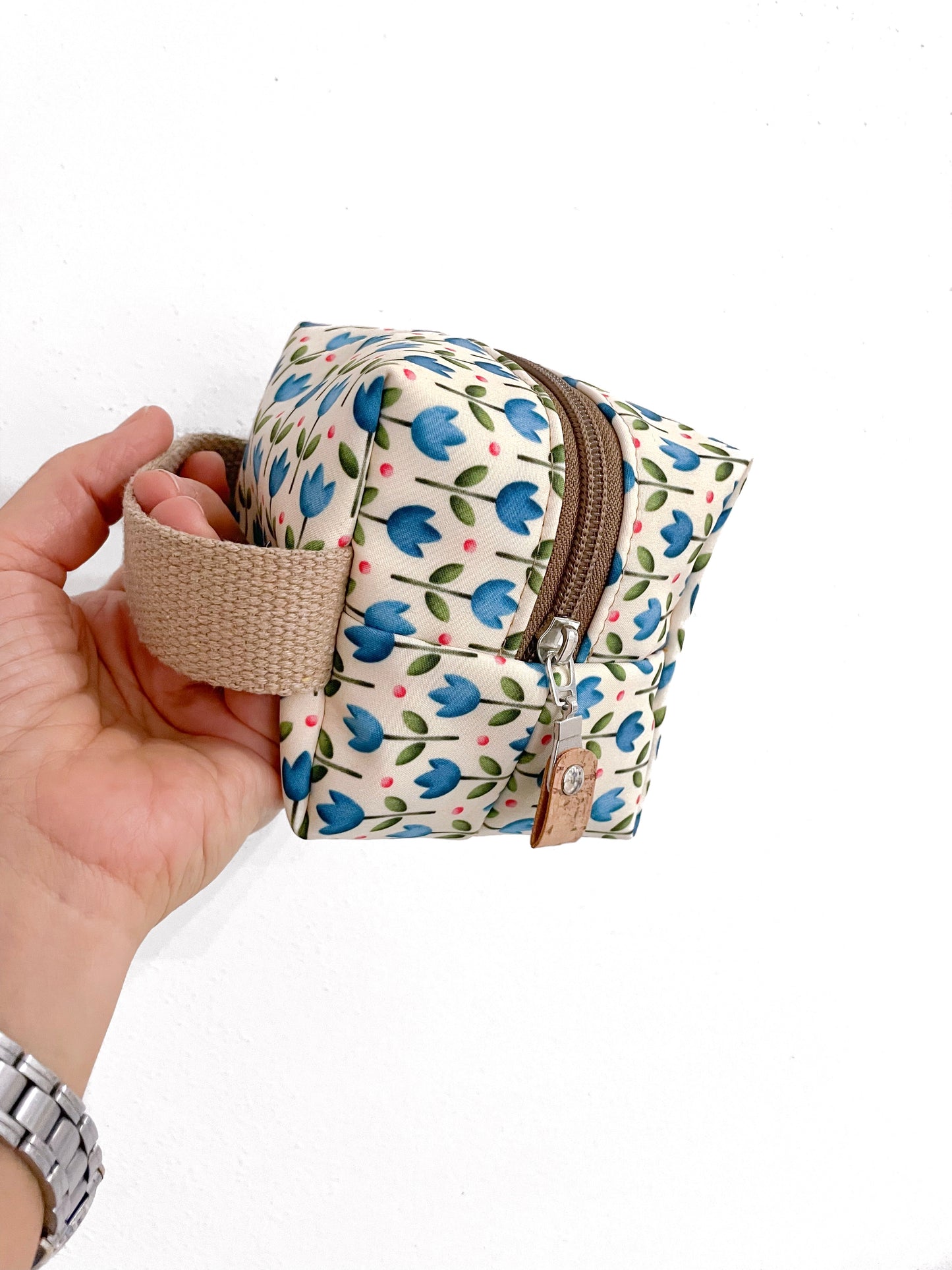 ASTUCCIO CUBO TULIPANI BLU