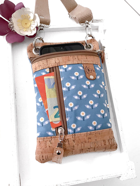 BORSA PORTA CELLULARE BLU