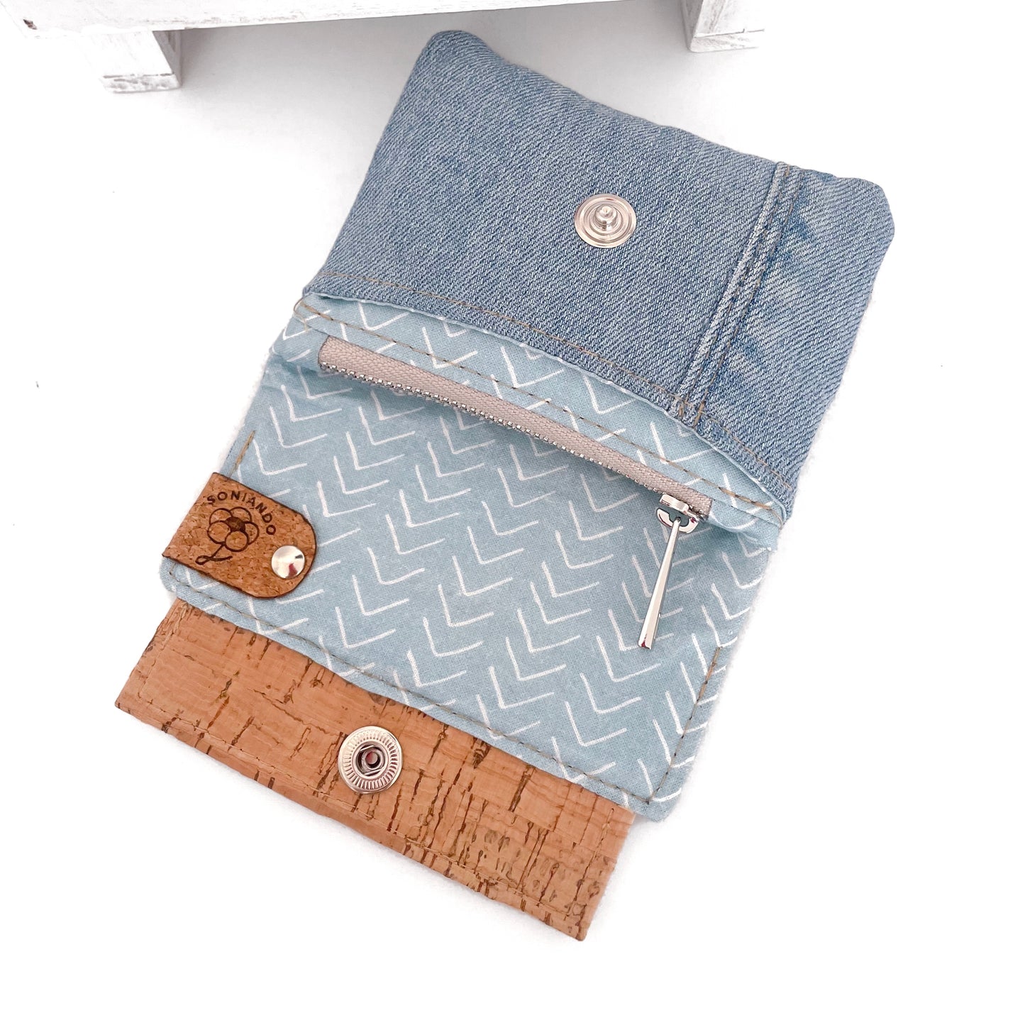 PORTAFOGLIO EVA MINI DENIM AZZURRO