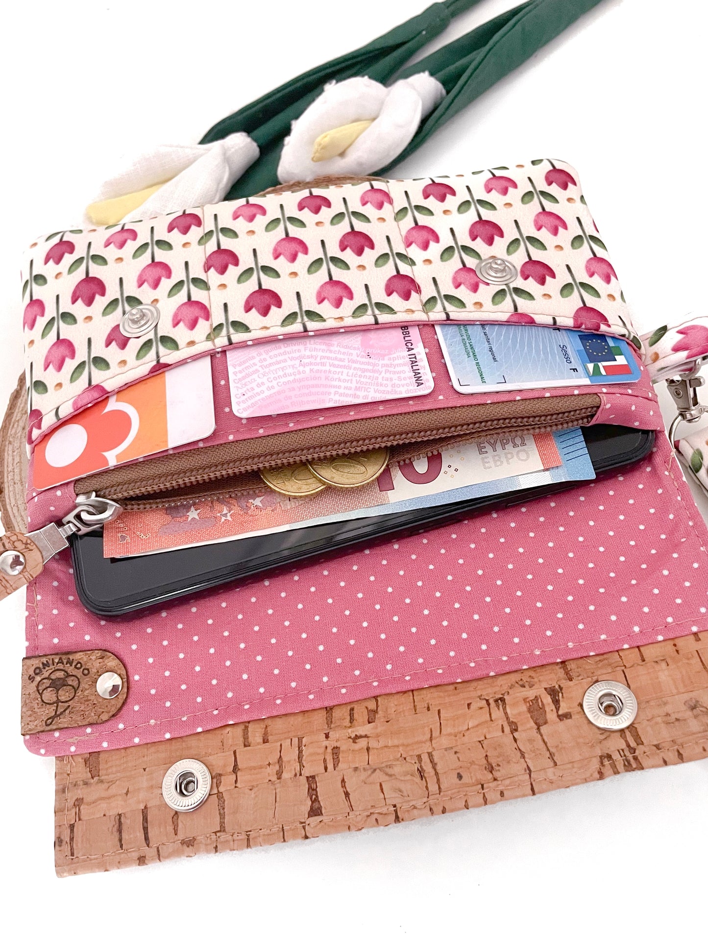 PORTAFOGLIO EVA TULIPANI ROSA
