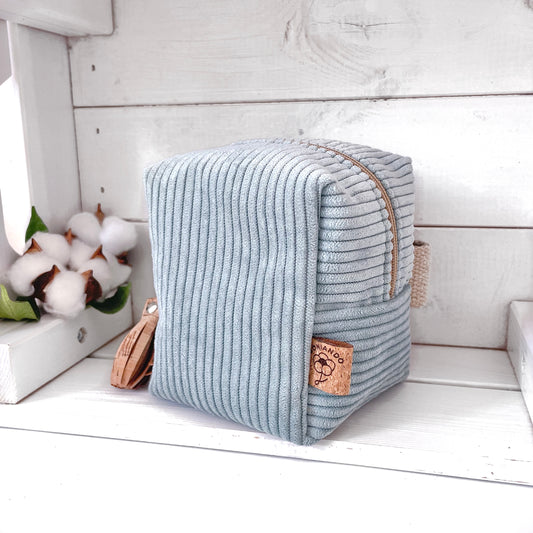 ASTUCCIO CUBO VELLUTO CELESTE