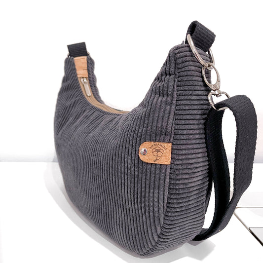 BORSA MEZZALUNA ANTRACITE