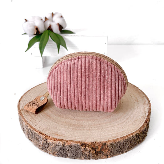 PORTAMONETE VELLUTO ROSA