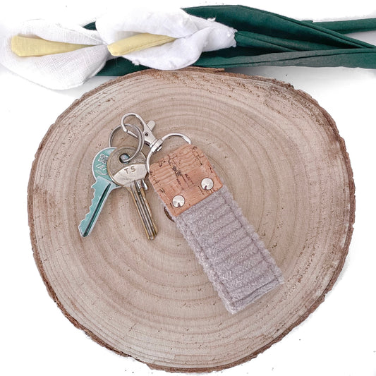 PORTACHIAVI VELLUTO BEIGE