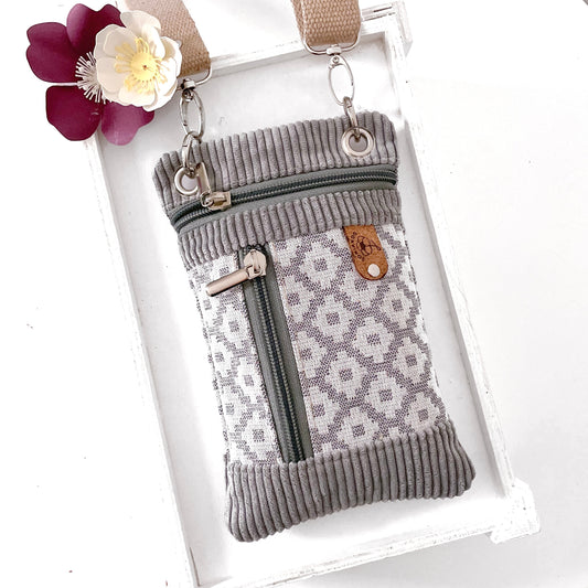 BORSA PORTA CELLULARE GRIGIA