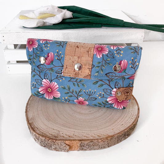 PORTAFOGLIO CINTURA FIORI ROSA