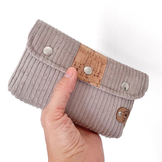 PORTAFOGLIO CINTURA VELLUTO BEIGE